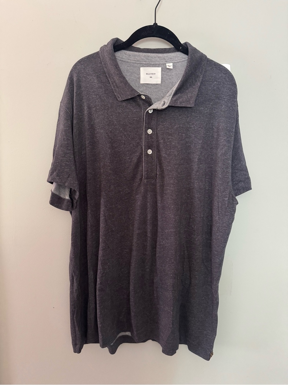 BILLY REID Men’s Grant Golf Polo Shirt Midnight Grey Lightweight - Size XXL